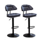 Adjustable Armless Swivel Barstools Upholstered Indoor Bar Stool Dark Blue Black 2 Piece Set Clearhalo 'Bar Furniture' 'Bar Stools' 'bar_stools' 'furn' 'furn_bar_stools' 'Furniture' 'Kitchen & Dining Furniture' 7096792