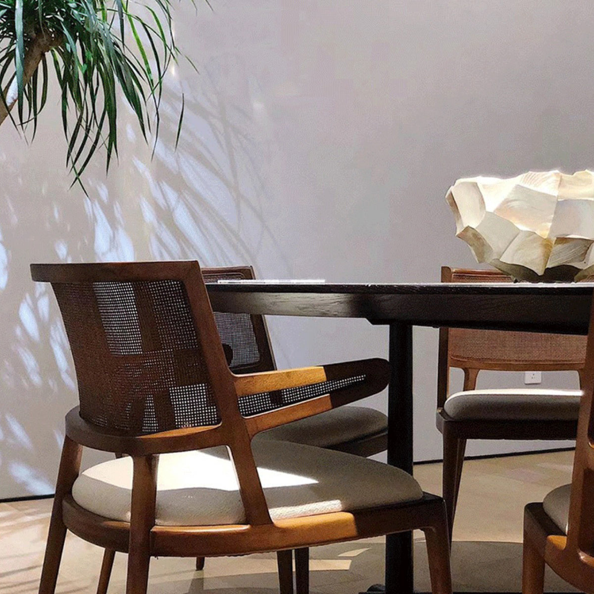 Modern Simple Side Chair Wooden Frame Kitchen Dining Chairs for Home Use