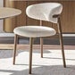Modern Simple Side Chair Upholstered Dining Chairs with Wooden Base for Home Use