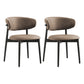 Modern Simple Side Chair Upholstered Dining Chairs with Wooden Base for Home Use