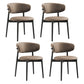 Modern Simple Side Chair Upholstered Dining Chairs with Wooden Base for Home Use