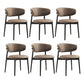 Modern Simple Side Chair Upholstered Dining Chairs with Wooden Base for Home Use