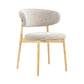 Modern Simple Side Chair Upholstered Dining Chairs with Wooden Base for Home Use