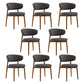 Modern Simple Side Chair Upholstered Dining Chairs with Wooden Base for Home Use