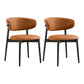 Modern Simple Side Chair Upholstered Dining Chairs with Wooden Base for Home Use