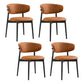 Modern Simple Side Chair Upholstered Dining Chairs with Wooden Base for Home Use