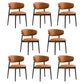Modern Simple Side Chair Upholstered Dining Chairs with Wooden Base for Home Use