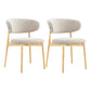Modern Simple Side Chair Upholstered Dining Chairs with Wooden Base for Home Use