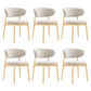 Modern Simple Side Chair Upholstered Dining Chairs with Wooden Base for Home Use
