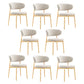 Modern Simple Side Chair Upholstered Dining Chairs with Wooden Base for Home Use