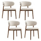 Modern Simple Side Chair Upholstered Dining Chairs with Wooden Base for Home Use