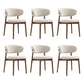 Modern Simple Side Chair Upholstered Dining Chairs with Wooden Base for Home Use