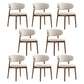 Modern Simple Side Chair Upholstered Dining Chairs with Wooden Base for Home Use