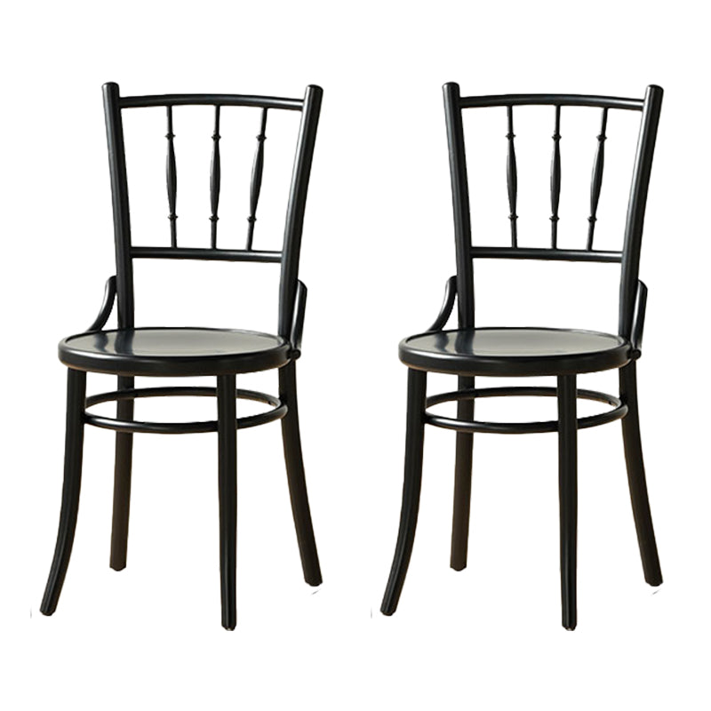 Industrial Style Side Chair Wooden Indoor Dining Chair for Living Room Black 2 Piece Set Clearhalo 'Dining Chairs' 'Dining Tables & Seating' 'dining_chair' 'furn' 'furn_dining_chair' 'Furniture' 'Kitchen & Dining Furniture' 7096867