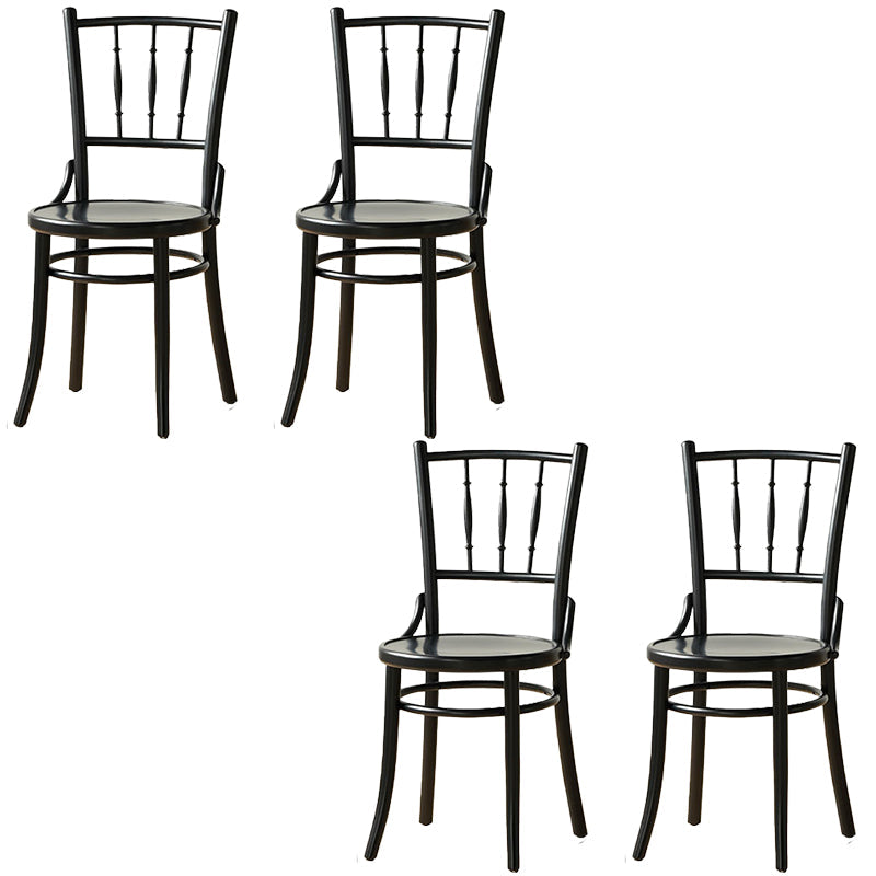 Industrial Style Side Chair Wooden Indoor Dining Chair for Living Room Black 4 Piece Set Clearhalo 'Dining Chairs' 'Dining Tables & Seating' 'dining_chair' 'furn' 'furn_dining_chair' 'Furniture' 'Kitchen & Dining Furniture' 7096874