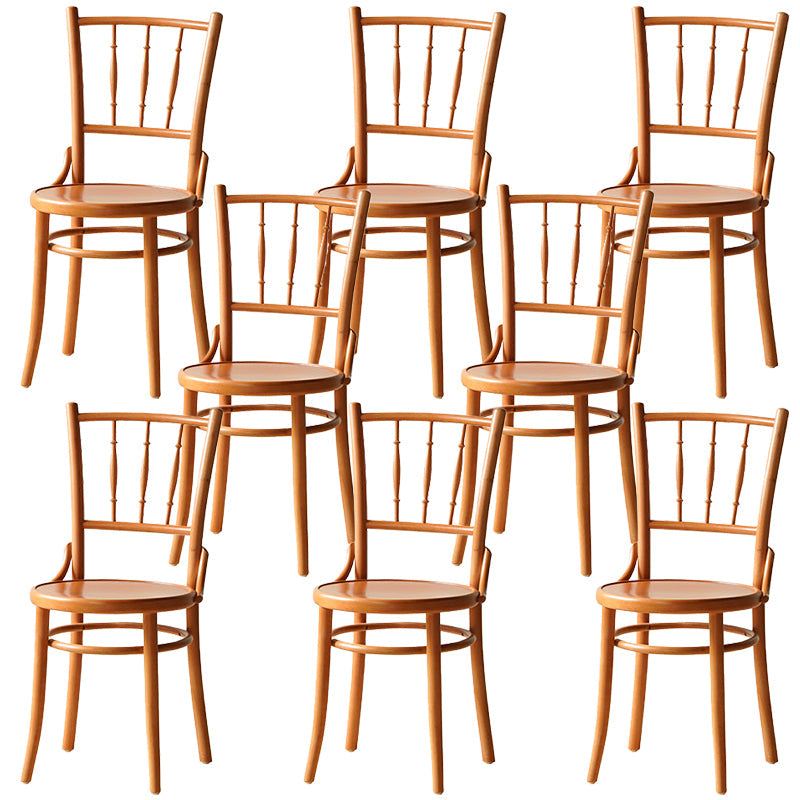Industrial Style Side Chair Wooden Indoor Dining Chair for Living Room Wood 8 Piece Set Clearhalo 'Dining Chairs' 'Dining Tables & Seating' 'dining_chair' 'furn' 'furn_dining_chair' 'Furniture' 'Kitchen & Dining Furniture' 7096880