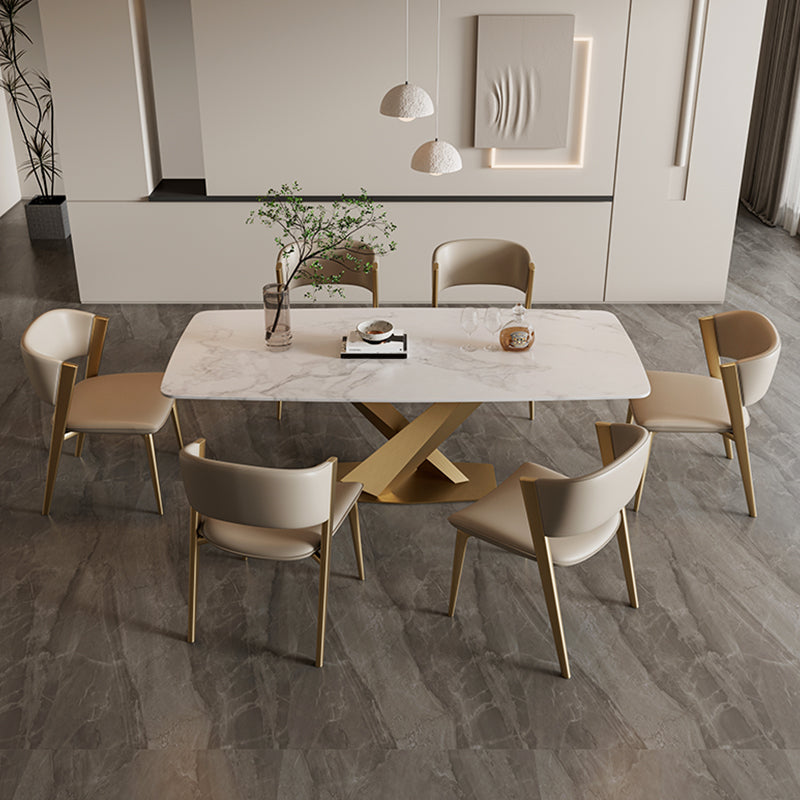 Modern Dining Room Upholstered Chair Faux Leather Home Dining Chair