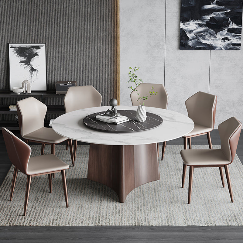 Contemporary 1/3/4/7/11 Pieces Furniture Round Stone Dining Set for Home Clearhalo 'Dining Room Sets' 'Dining Tables & Seating' 'dining_room_set' 'furn' 'furn_dining_room_set' 'Furniture' 'Kitchen & Dining Furniture' 7096967