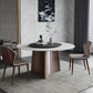 Contemporary 1/3/4/7/11 Pieces Furniture Round Stone Dining Set for Home 3 Pieces: Table, 2 Chairs Clearhalo 'Dining Room Sets' 'Dining Tables & Seating' 'dining_room_set' 'furn' 'furn_dining_room_set' 'Furniture' 'Kitchen & Dining Furniture' 7096970