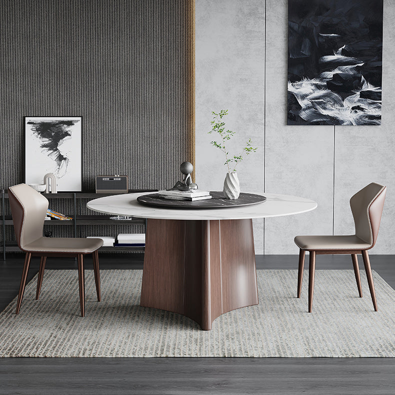 Contemporary 1/3/4/7/11 Pieces Furniture Round Stone Dining Set for Home Clearhalo 'Dining Room Sets' 'Dining Tables & Seating' 'dining_room_set' 'furn' 'furn_dining_room_set' 'Furniture' 'Kitchen & Dining Furniture' 7096977