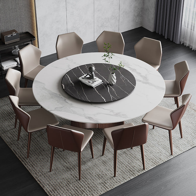 Contemporary 1/3/4/7/11 Pieces Furniture Round Stone Dining Set for Home Clearhalo 'Dining Room Sets' 'Dining Tables & Seating' 'dining_room_set' 'furn' 'furn_dining_room_set' 'Furniture' 'Kitchen & Dining Furniture' 7096978