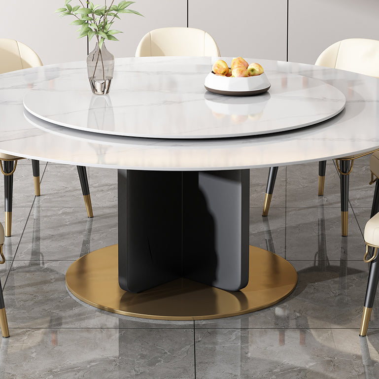 Contemporary 1/4/8/11 Pieces Furniture Round Stone Dining Set for Home Clearhalo 'Dining Room Sets' 'Dining Tables & Seating' 'dining_room_set' 'furn' 'furn_dining_room_set' 'Furniture' 'Kitchen & Dining Furniture' 7096989