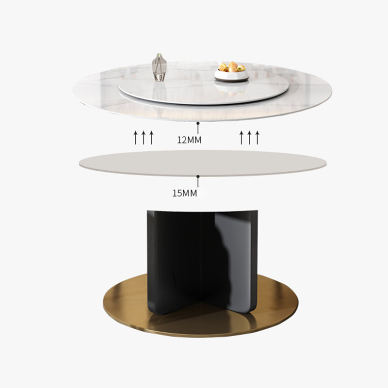 Contemporary 1/4/8/11 Pieces Furniture Round Stone Dining Set for Home Clearhalo 'Dining Room Sets' 'Dining Tables & Seating' 'dining_room_set' 'furn' 'furn_dining_room_set' 'Furniture' 'Kitchen & Dining Furniture' 7096992