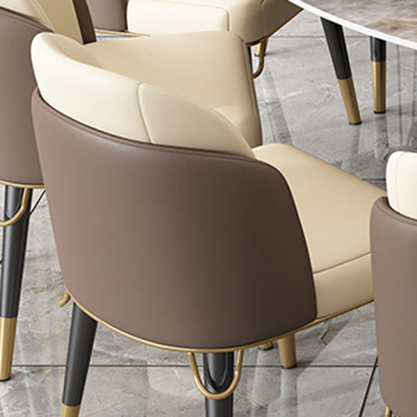 Contemporary 1/4/8/11 Pieces Furniture Round Stone Dining Set for Home Clearhalo 'Dining Room Sets' 'Dining Tables & Seating' 'dining_room_set' 'furn' 'furn_dining_room_set' 'Furniture' 'Kitchen & Dining Furniture' 7096993