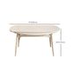 Juego de comedor moderno de piedra redonda con muebles de 1/4/5/7 piezas en blanco