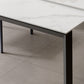 Table à manger rectangulaire en pierre, meuble extensible de Style moderne, 1/3/4/5 pièces, blanc