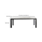 Table à manger rectangulaire en pierre, meuble extensible de Style moderne, 1/3/4/5 pièces, blanc