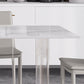 Modern 1/4/5/7 Pieces Dining Table Rectangle Stone Furniture in White Clearhalo 'Dining Room Sets' 'Dining Tables & Seating' 'dining_room_set' 'furn' 'furn_dining_room_set' 'Furniture' 'Kitchen & Dining Furniture' 7097056