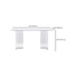 Modern 1/4/5/7 Pieces Dining Table Rectangle Stone Furniture in White Clearhalo 'Dining Room Sets' 'Dining Tables & Seating' 'dining_room_set' 'furn' 'furn_dining_room_set' 'Furniture' 'Kitchen & Dining Furniture' 7097061