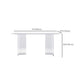 Modern 1/4/5/7 Pieces Dining Table Rectangle Stone Furniture in White Clearhalo 'Dining Room Sets' 'Dining Tables & Seating' 'dining_room_set' 'furn' 'furn_dining_room_set' 'Furniture' 'Kitchen & Dining Furniture' 7097062