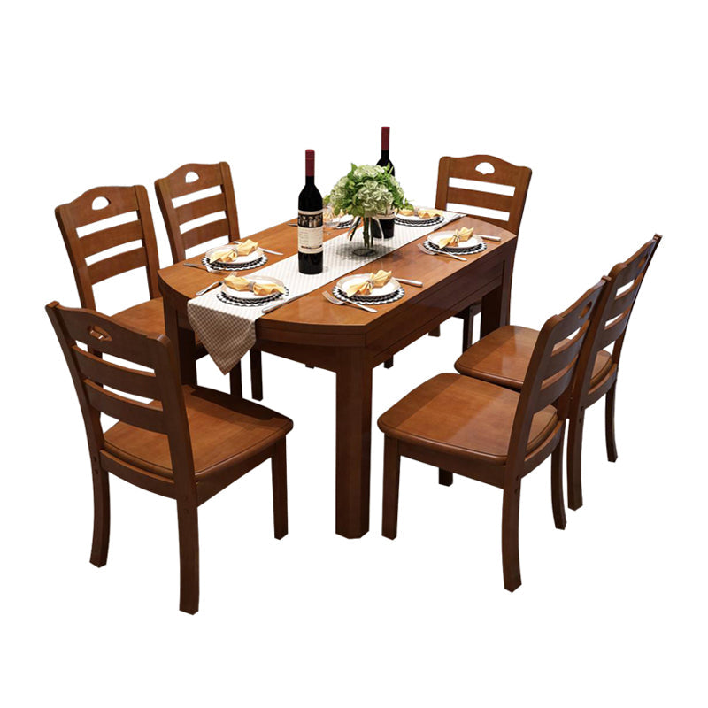 Modern Style Dining Table Solid Wood Butterfly Leaf Dining Table for Kitchen Use Clearhalo 'Dining Tables & Seating' 'Dining Tables' 'dining_table' 'furn' 'furn_dining_table' 'Furniture' 'Kitchen & Dining Furniture' 7097079