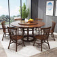 Dining Room Kitchen Dinner Table Round Solid Wood Dining Table Clearhalo 'Dining Tables & Seating' 'Dining Tables' 'dining_table' 'furn' 'furn_dining_table' 'Furniture' 'Kitchen & Dining Furniture' 7097088