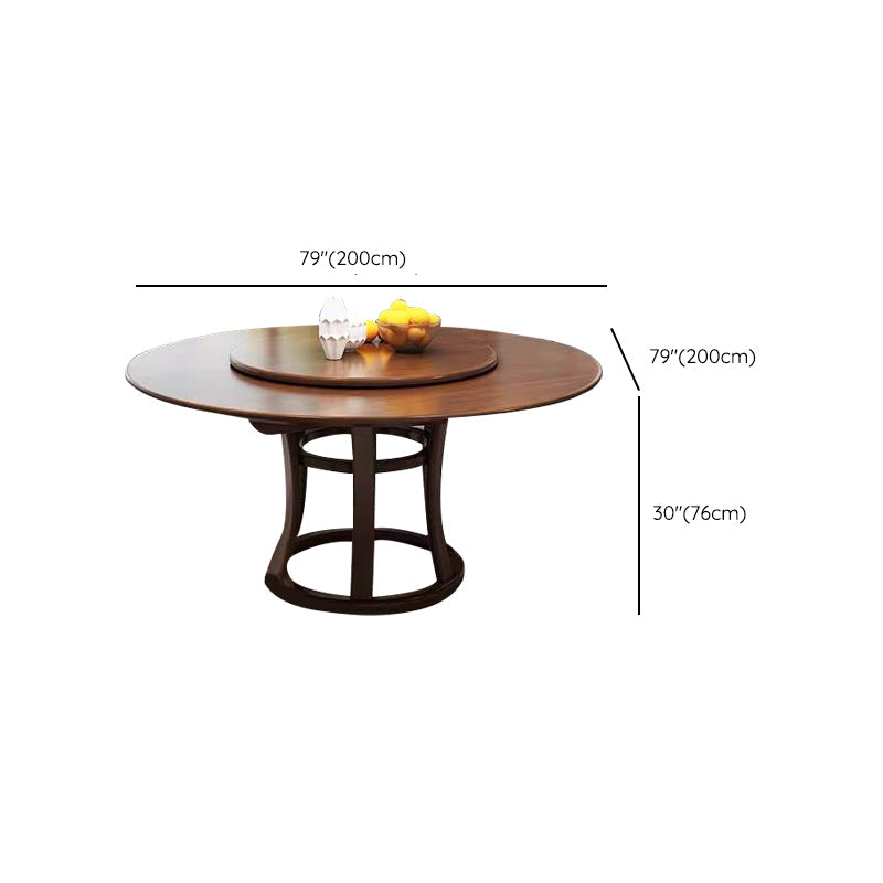 Dining Room Kitchen Dinner Table Round Solid Wood Dining Table Clearhalo 'Dining Tables & Seating' 'Dining Tables' 'dining_table' 'furn' 'furn_dining_table' 'Furniture' 'Kitchen & Dining Furniture' 7097100