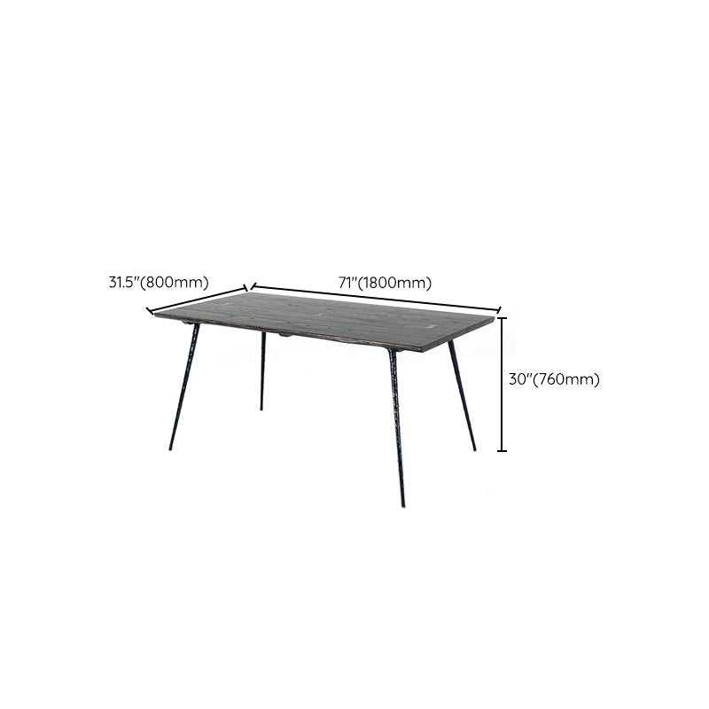 Industrial Dining Table Rectangle Wood Dinner Table for Dining Room Clearhalo 'Dining Tables & Seating' 'Dining Tables' 'dining_table' 'furn' 'furn_dining_table' 'Furniture' 'Kitchen & Dining Furniture' 7097116