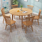 Contemporary Kitchen Dinner Table Solid Wood Round 4 Legs Dining Table