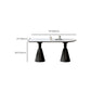 Contemporary Dining Room Dinner Table Oval Double Pedestal Dining Table