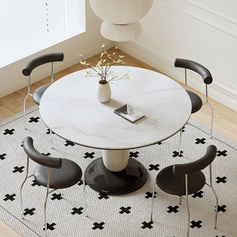 Contemporary Kitchen Dinner Table Round Pedestal Dining Table Clearhalo 'Dining Tables & Seating' 'Dining Tables' 'dining_table' 'furn' 'furn_dining_table' 'Furniture' 'Kitchen & Dining Furniture' 7097152