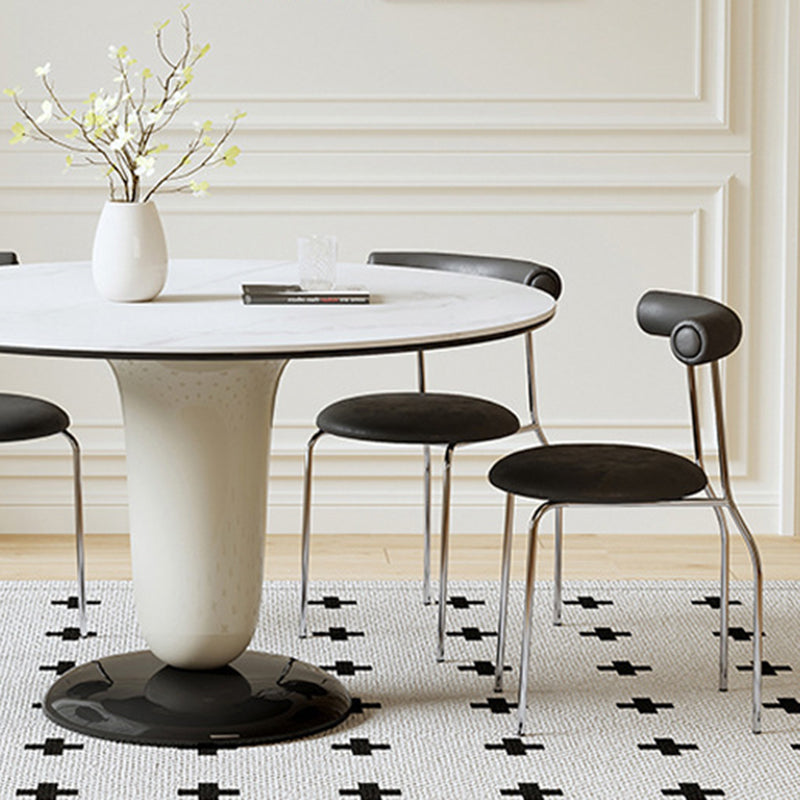 Contemporary Kitchen Dinner Table Round Pedestal Dining Table Clearhalo 'Dining Tables & Seating' 'Dining Tables' 'dining_table' 'furn' 'furn_dining_table' 'Furniture' 'Kitchen & Dining Furniture' 7097154