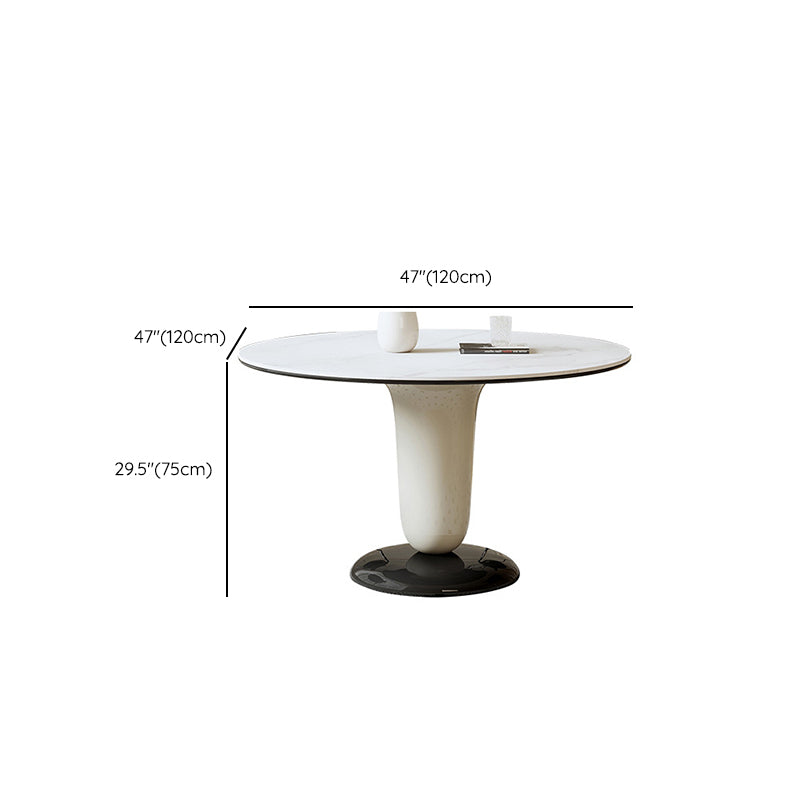 Contemporary Kitchen Dinner Table Round Pedestal Dining Table Clearhalo 'Dining Tables & Seating' 'Dining Tables' 'dining_table' 'furn' 'furn_dining_table' 'Furniture' 'Kitchen & Dining Furniture' 7097157