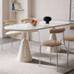 Contemporary Double Pedestal Dining Table Oval Kitchen Dinner Table Clearhalo 'Dining Tables & Seating' 'Dining Tables' 'dining_table' 'furn' 'furn_dining_table' 'Furniture' 'Kitchen & Dining Furniture' 7097164