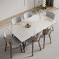 Modern Dining Table Sintered Stone Dinner Table with Wooden Base