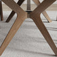 Modern Dining Table Sintered Stone Dinner Table with Wooden Base