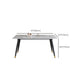 Modern 4 Legs Dining Table Sintered Stone Dinner Table for Dining Room Clearhalo 'Dining Tables & Seating' 'Dining Tables' 'dining_table' 'furn' 'furn_dining_table' 'Furniture' 'Kitchen & Dining Furniture' 7097203