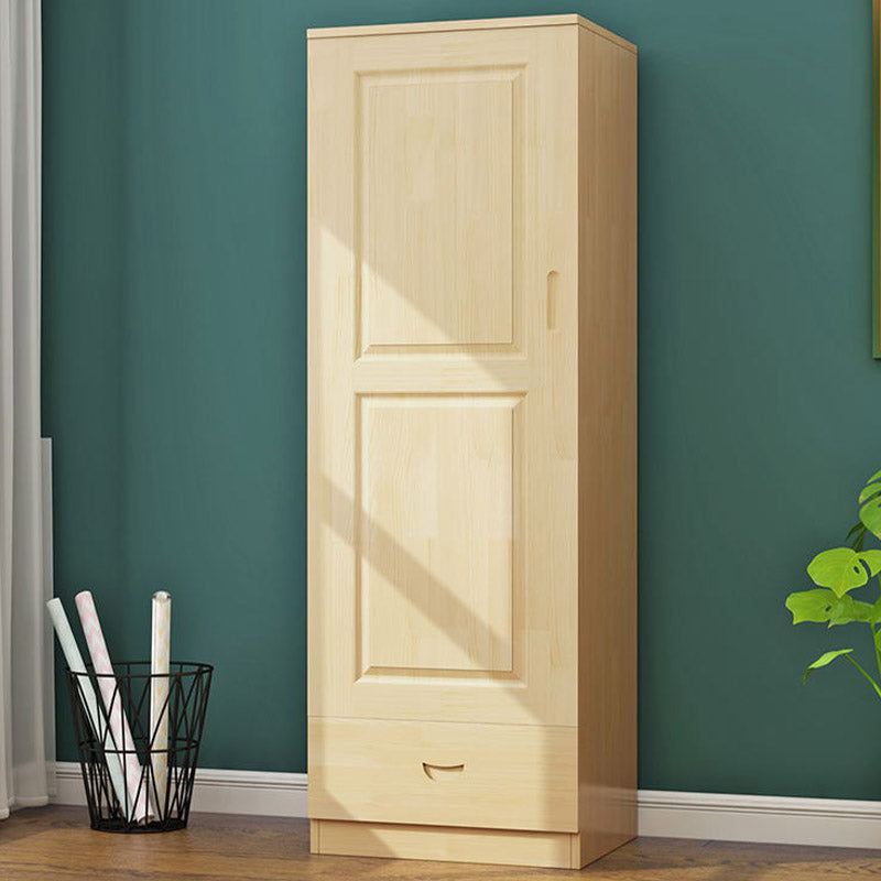 Contemporary Style Wardrobe Armoire Wooden Wardrobe Closet with Door and Drawer