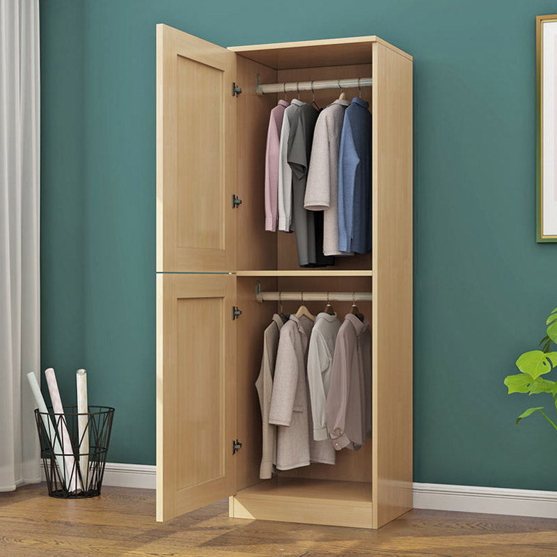 Contemporary Style Wardrobe Armoire Wooden Wardrobe Closet with Door and Drawer