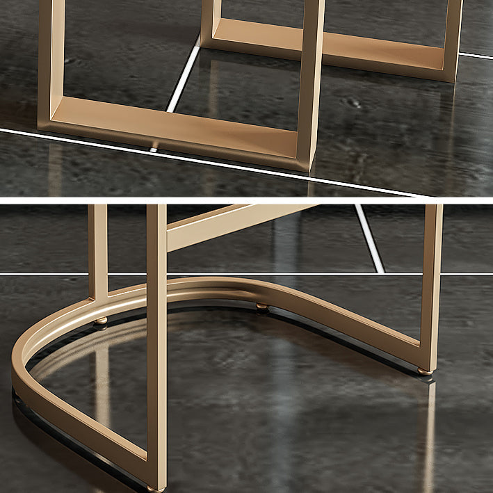 Ensemble de pub rectangulaire de style contemporain, ensemble de salle à manger de pub en faux marbre, 1/5 pièces pour l'intérieur